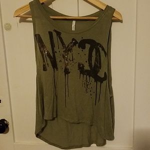 NYC High Low Tank Top